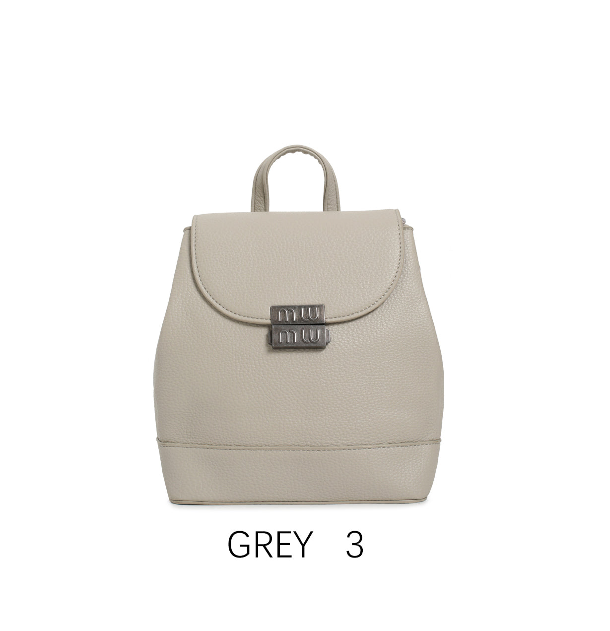 Zainetto compatto alla moda con chiusura in metallo vintage Grigio
