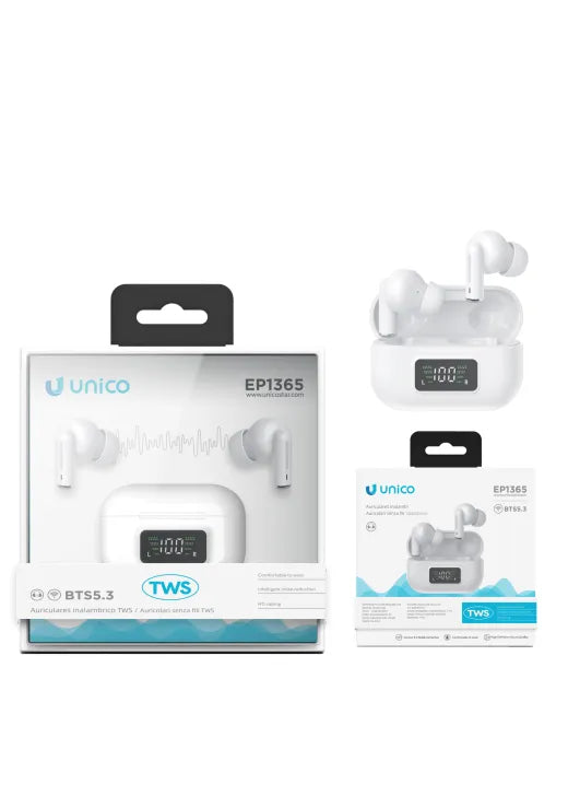 Versione con display digitale dell'auricolare Bluetooth TWS tipo in-ear