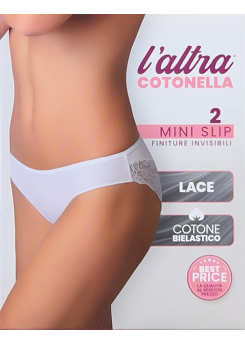 Slip donna l’altra cotonella mini slip 2 lace
