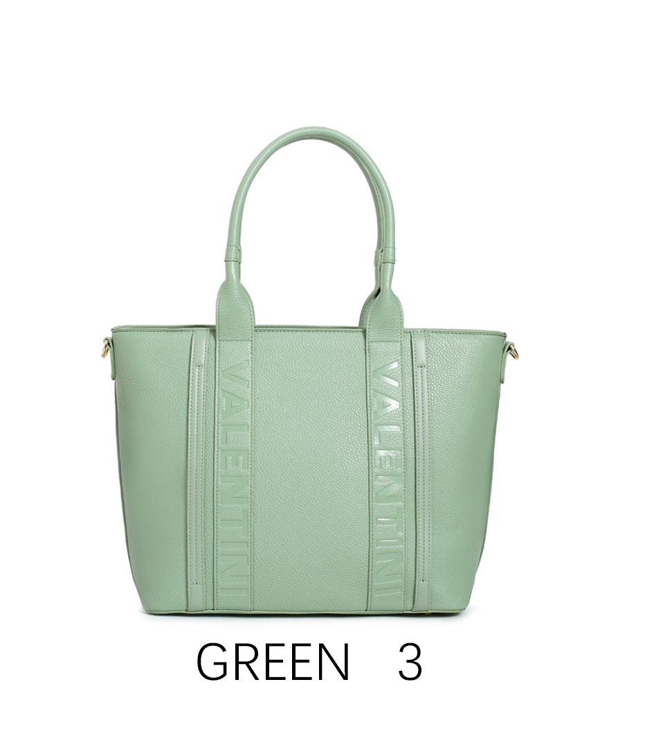Borsa tote capiente dal design classico con tracolla regolabile Verde