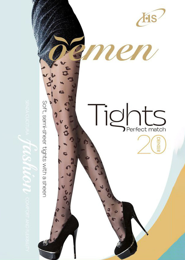 Collant con Stampa Leopardata