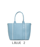 Borsa tote capiente dal design classico con tracolla regolabile l.blue