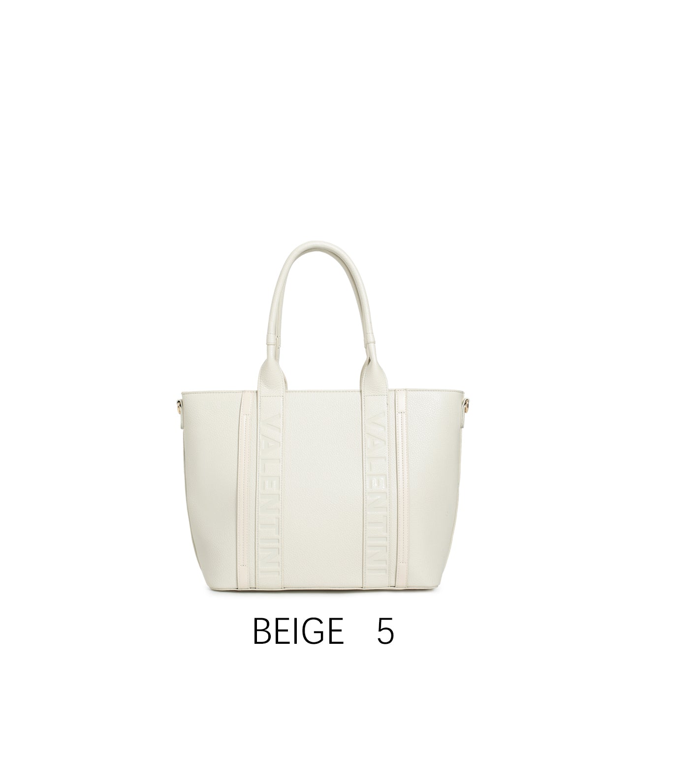 Borsa tote capiente dal design classico con tracolla regolabile Beige