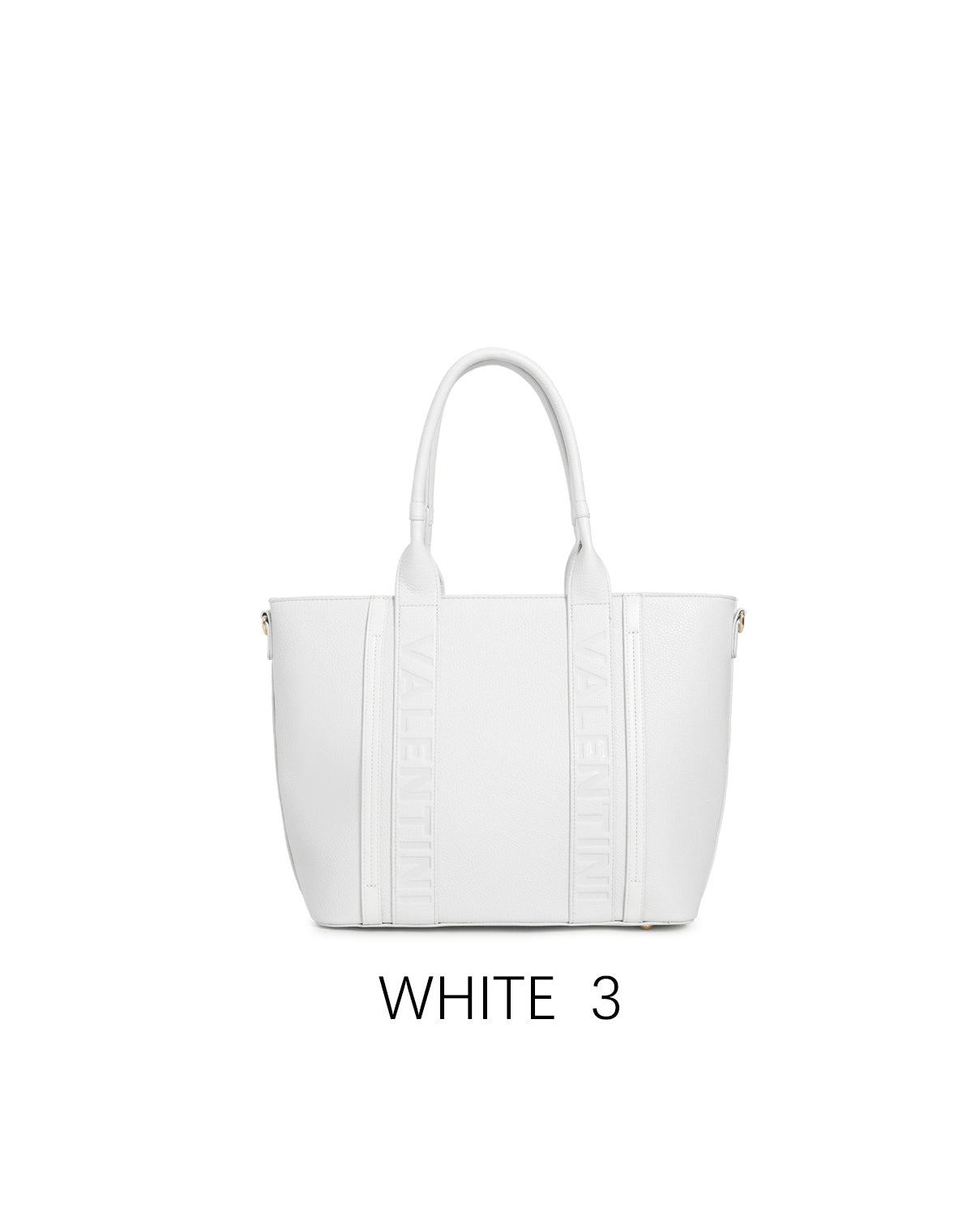 Borsa tote capiente dal design classico con tracolla regolabile Bianco