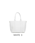 Borsa tote capiente dal design classico con tracolla regolabile Bianco