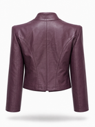 Giacca Corta Donna Effetto Pelle Stile Militare con Alamari 153
