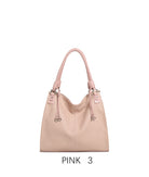 Borsa a secchiello elegante con manico intrecciato e tracolla regolabile Rosa