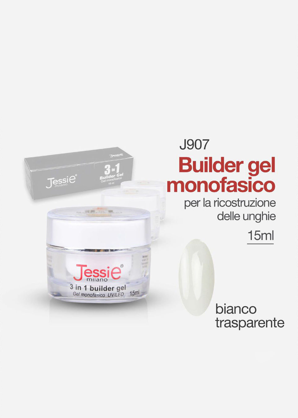 Gel costruttore - monofasico Bianco Trasparente