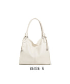 Borsa a secchiello elegante con manico intrecciato e tracolla regolabile Beige