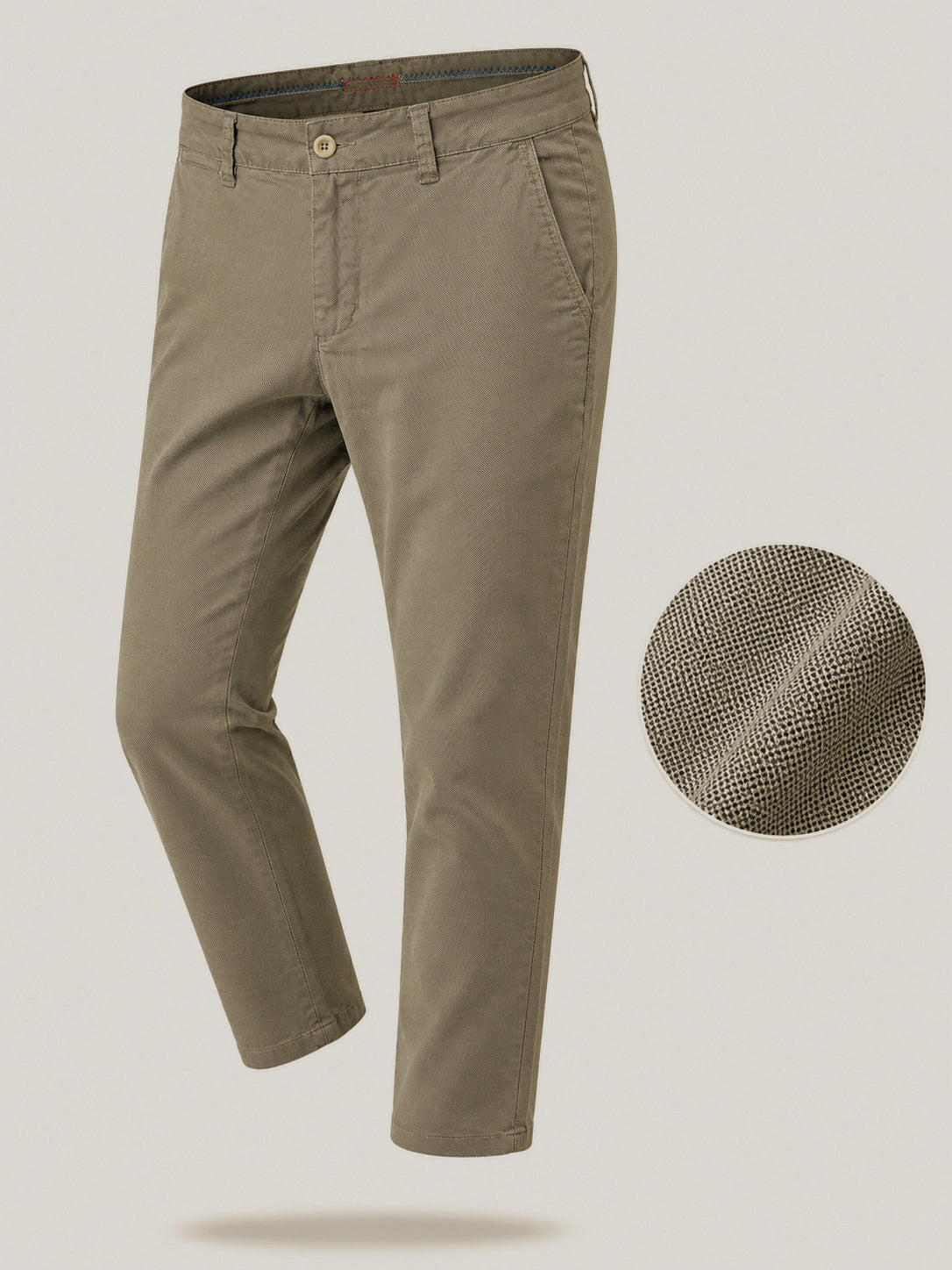 Pantaloni Chino Uomo Eleganti Casual Slim Fit Cammello