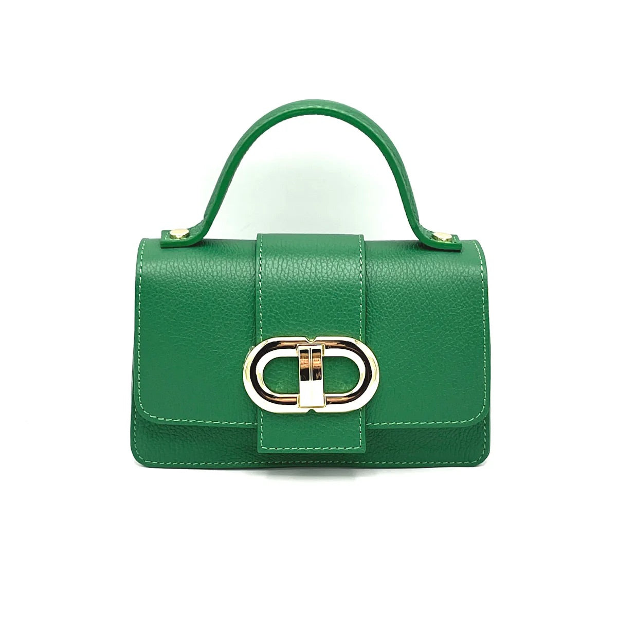 Genuine leather shoulder bag, MINI size, made in Italy, art. 112413 Green