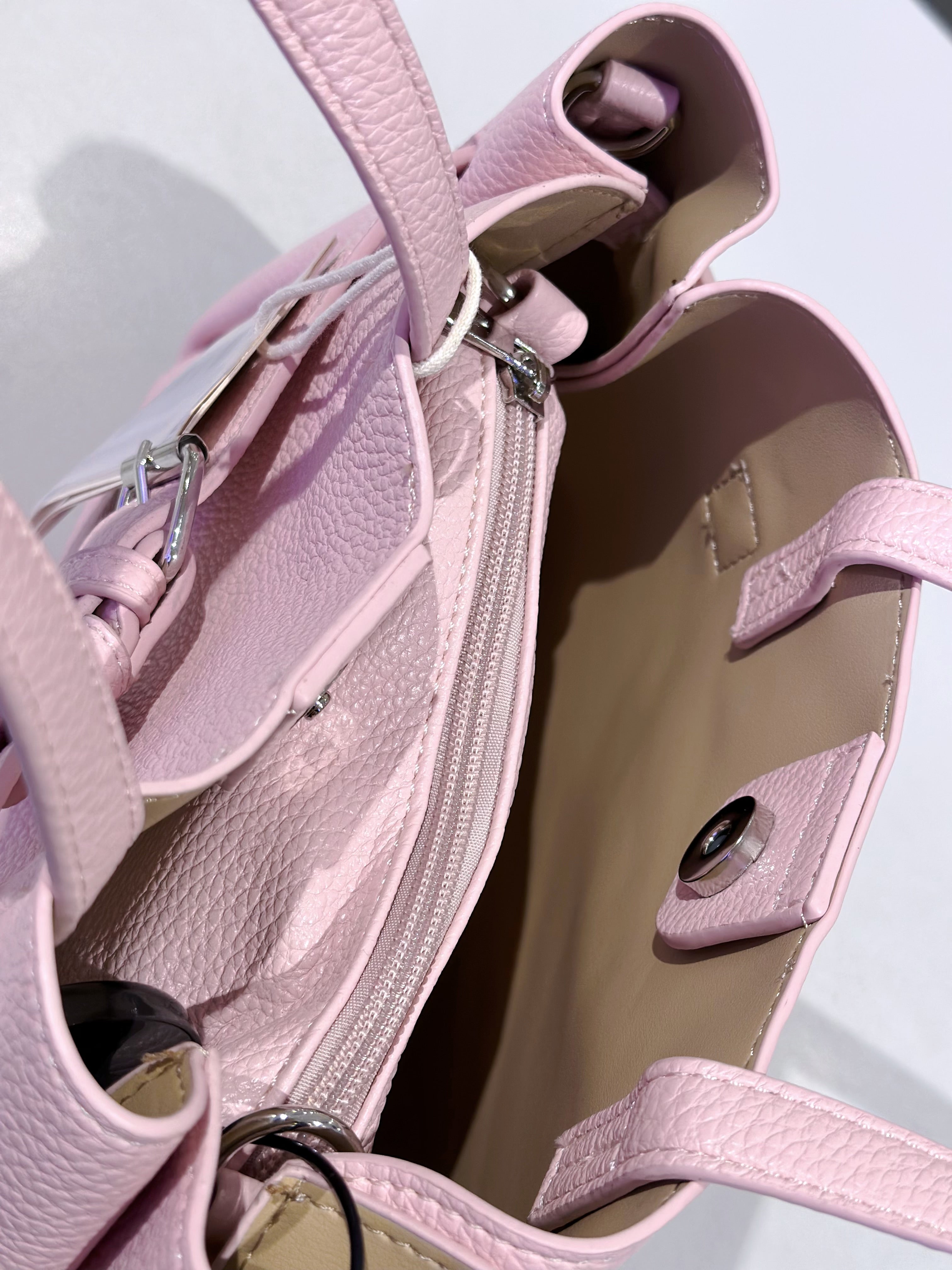 Borsa Elegante in Pelle Sintetica - Colore Rosa