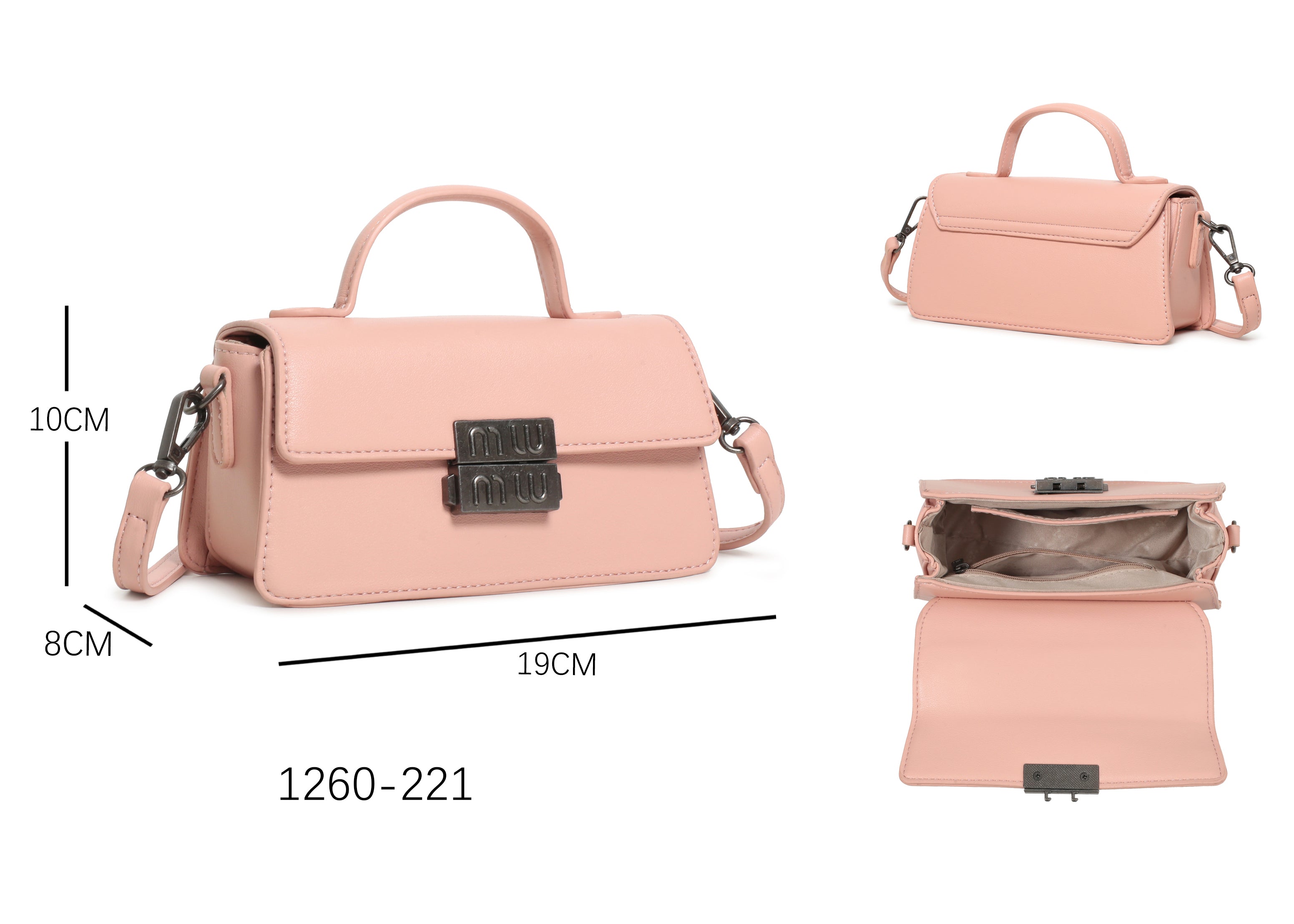 Mini borsa vintage con chiusura in metallo e tracolla regolabile
