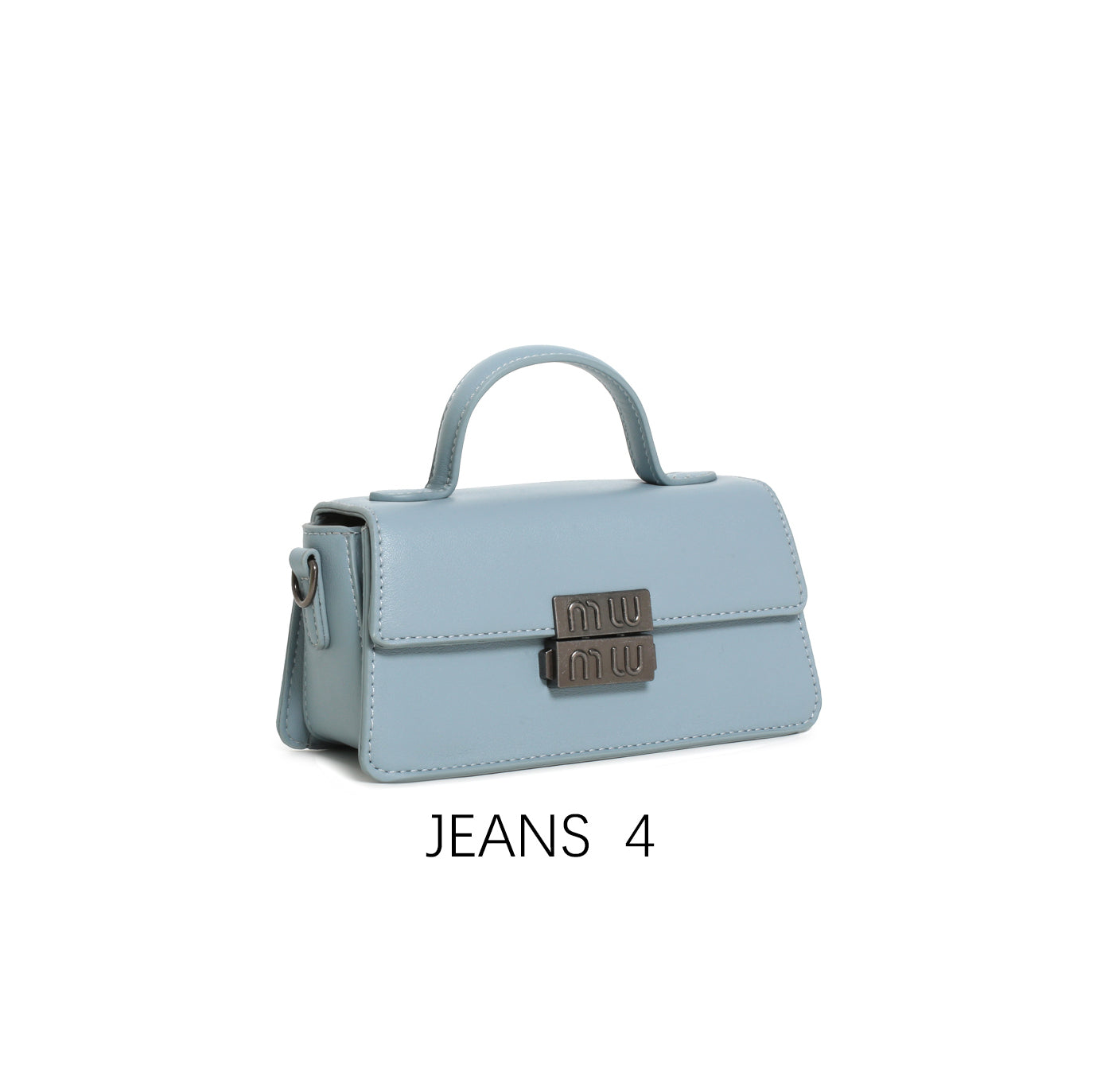 Mini borsa vintage con chiusura in metallo e tracolla regolabile Jeans