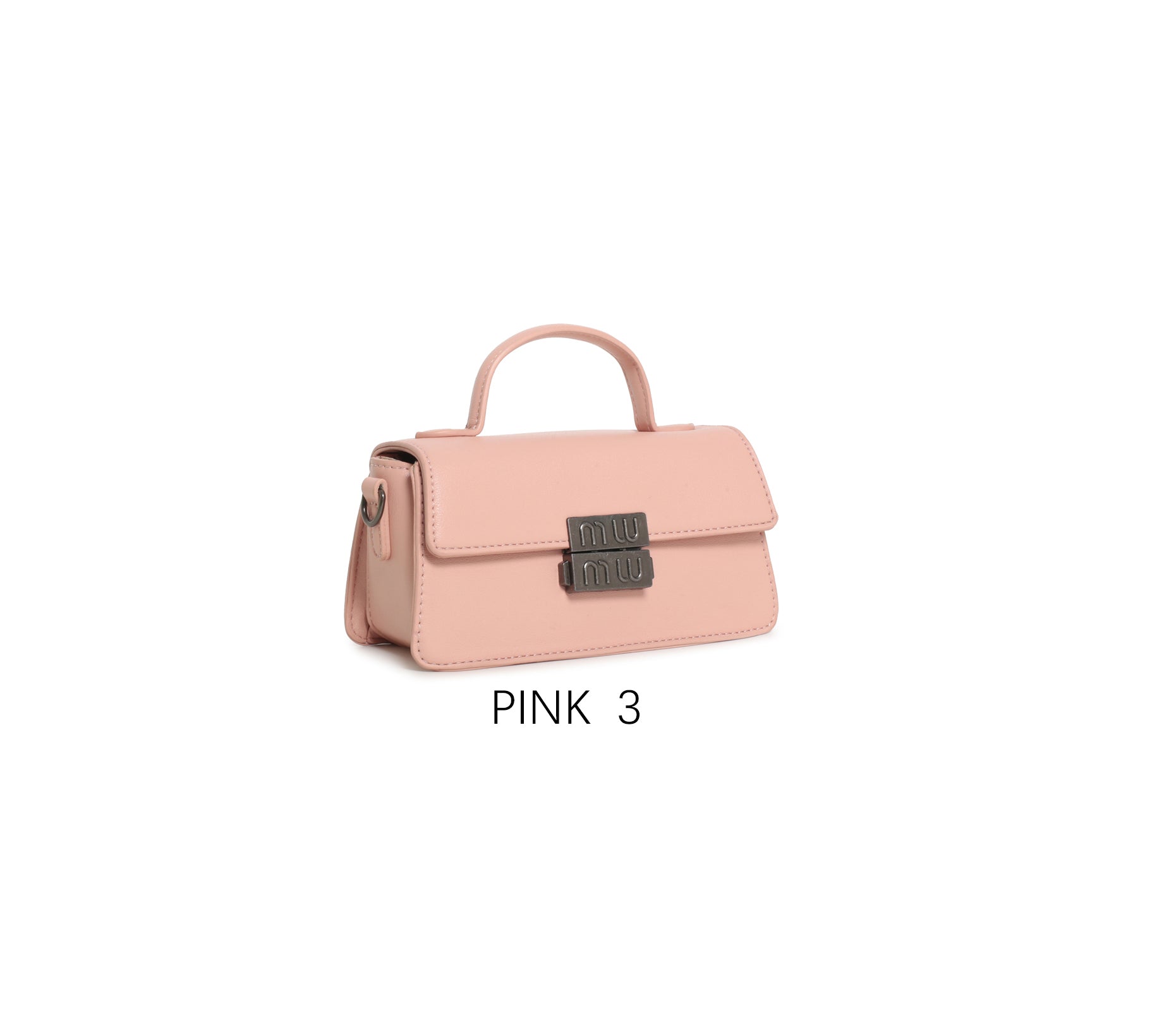 Mini borsa vintage con chiusura in metallo e tracolla regolabile Rosa