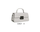 Mini borsa vintage con chiusura in metallo e tracolla regolabile Grigio