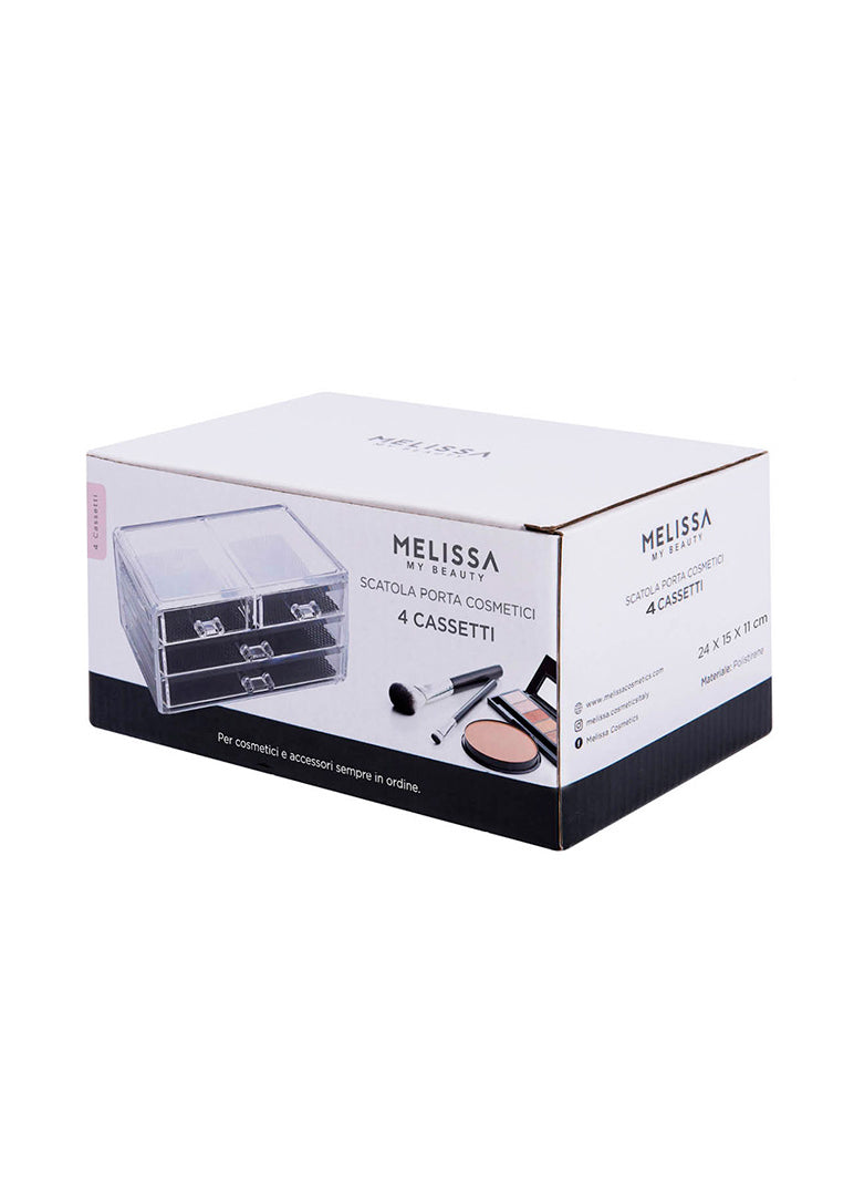 Organizer Porta Cosmetici Crilex Trasparente 4 Cassetti