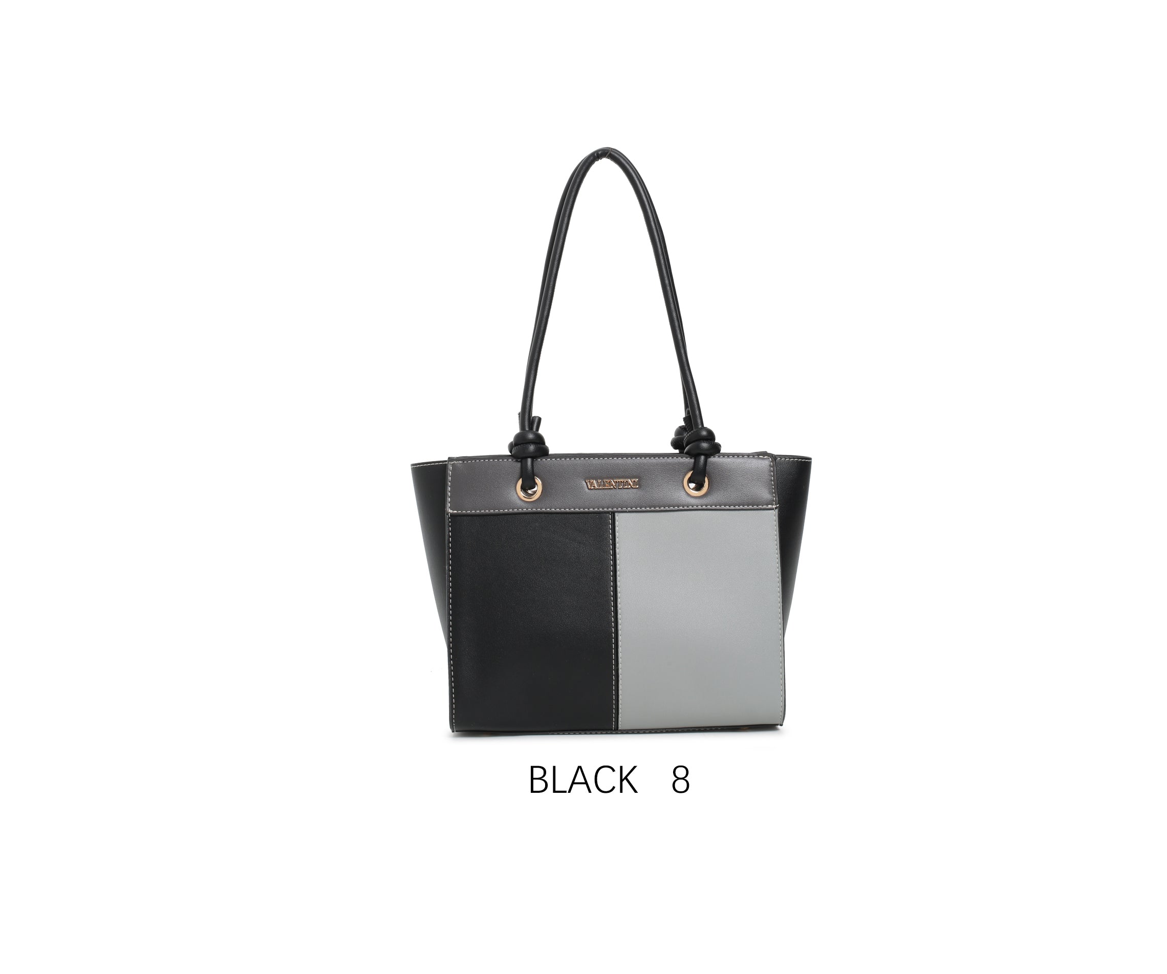 Borsa tote a blocchi di colore con manico e tracolla regolabile