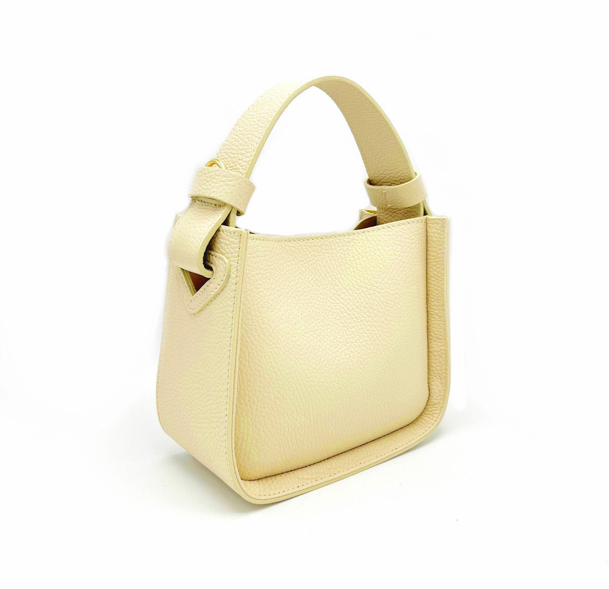 Printed genuine leather handbag, Made in Italy