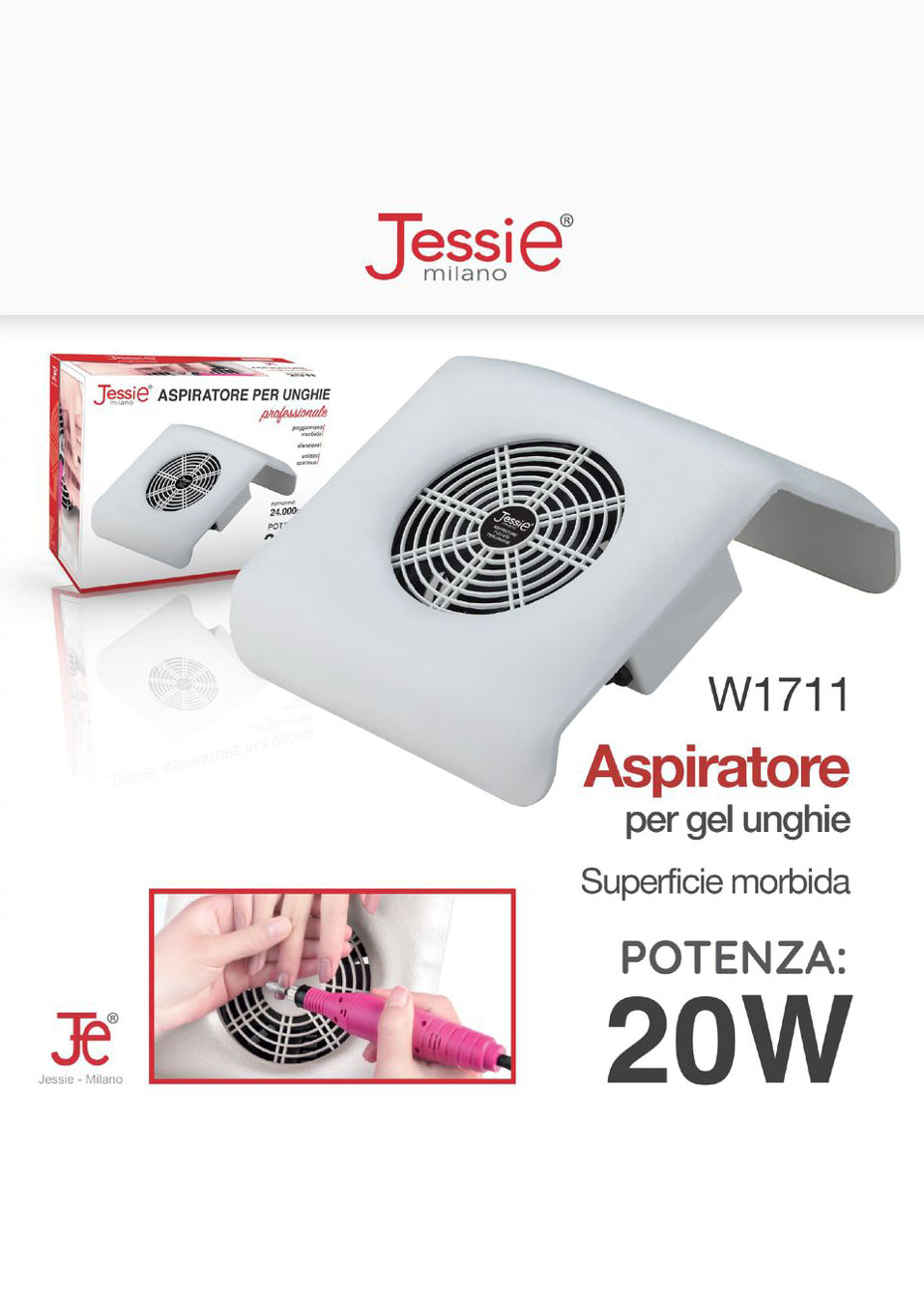 Aspiratore per unghie 20W 24000RPM