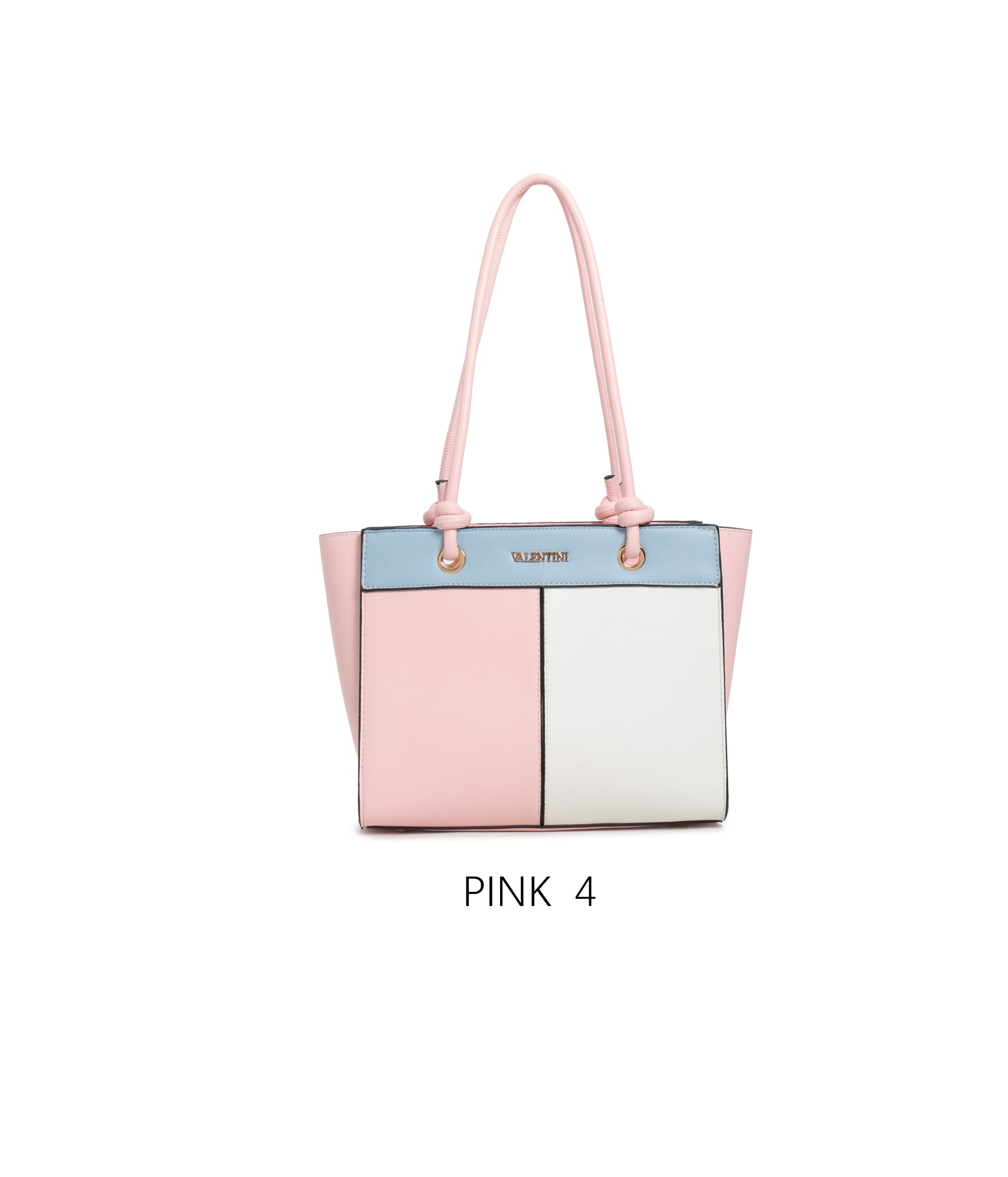 Borsa tote a blocchi di colore con manico e tracolla regolabile Rosa