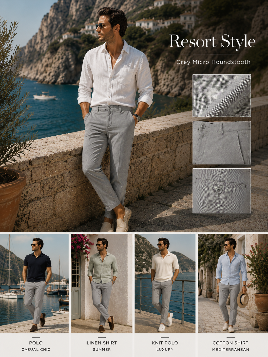Pantaloni Chino Uomo Eleganti Casual Slim Fit