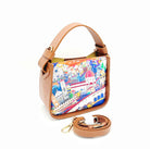 Printed genuine leather handbag, Made in Italy 6