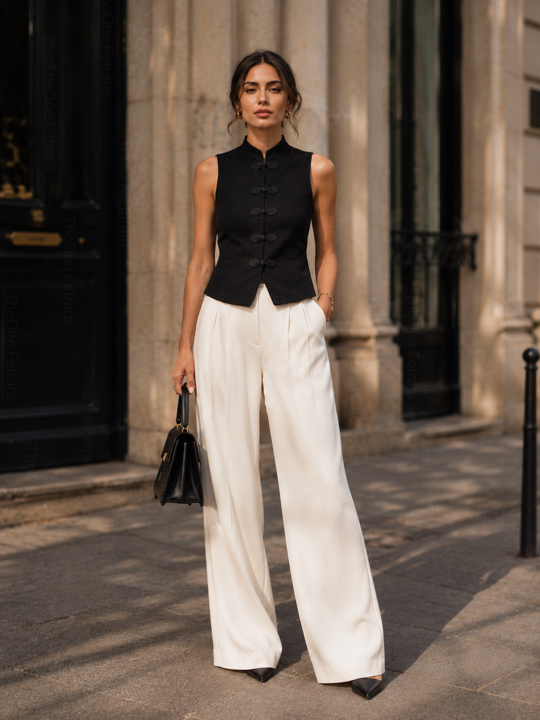 Gilet in Maglia Donna con Bottoni Decorativi – Smanicato Elegante