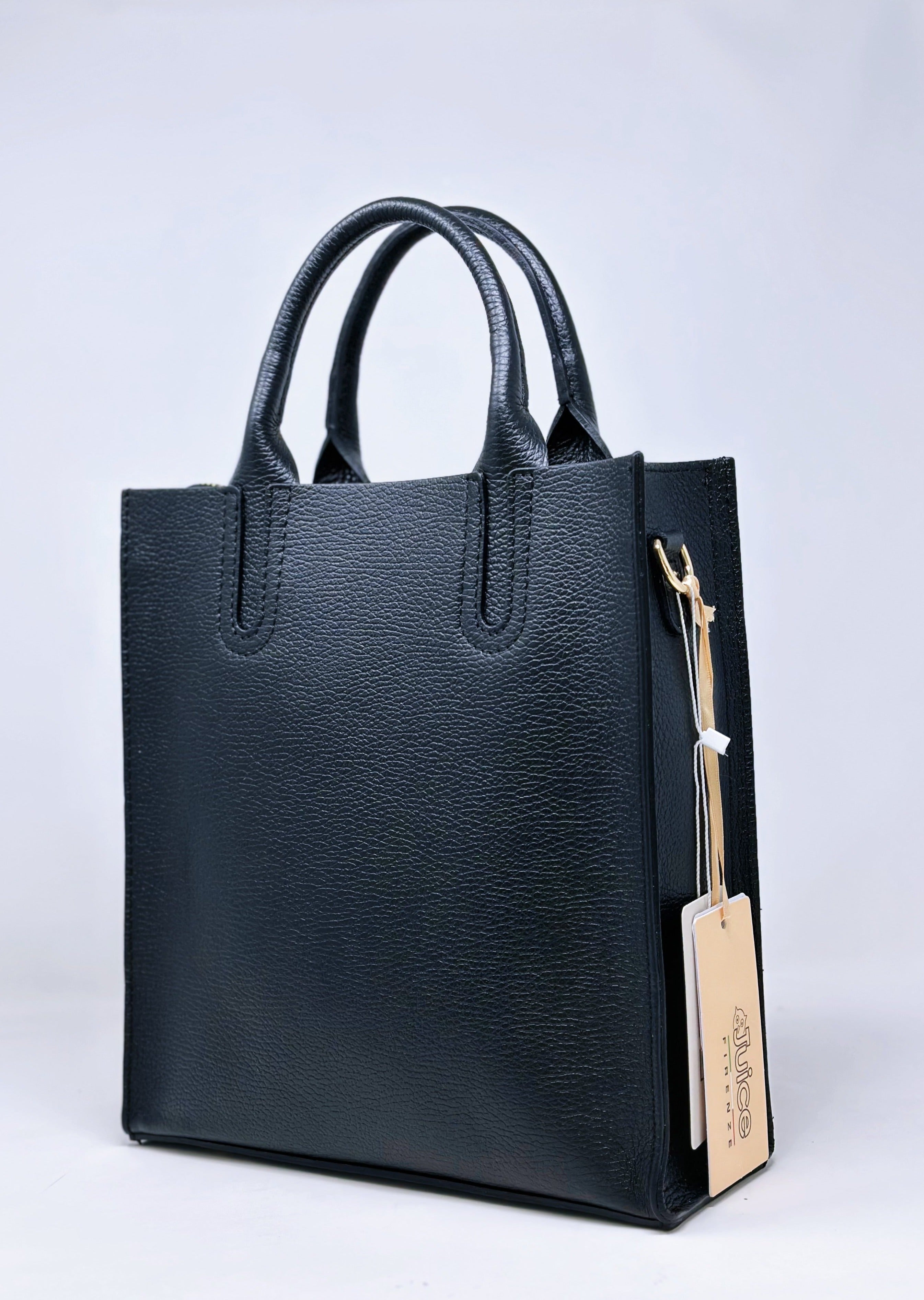 Borsa tote, borsa retrò, borsa monospalla in vera pelle, ventiquattrore verticale per pendolari（Juice）