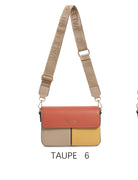 Borsa a tracolla multicolore funzionale Taupe