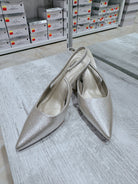 Eleganti Scarpe con Tacco Alto - Design Brillante Oro 36