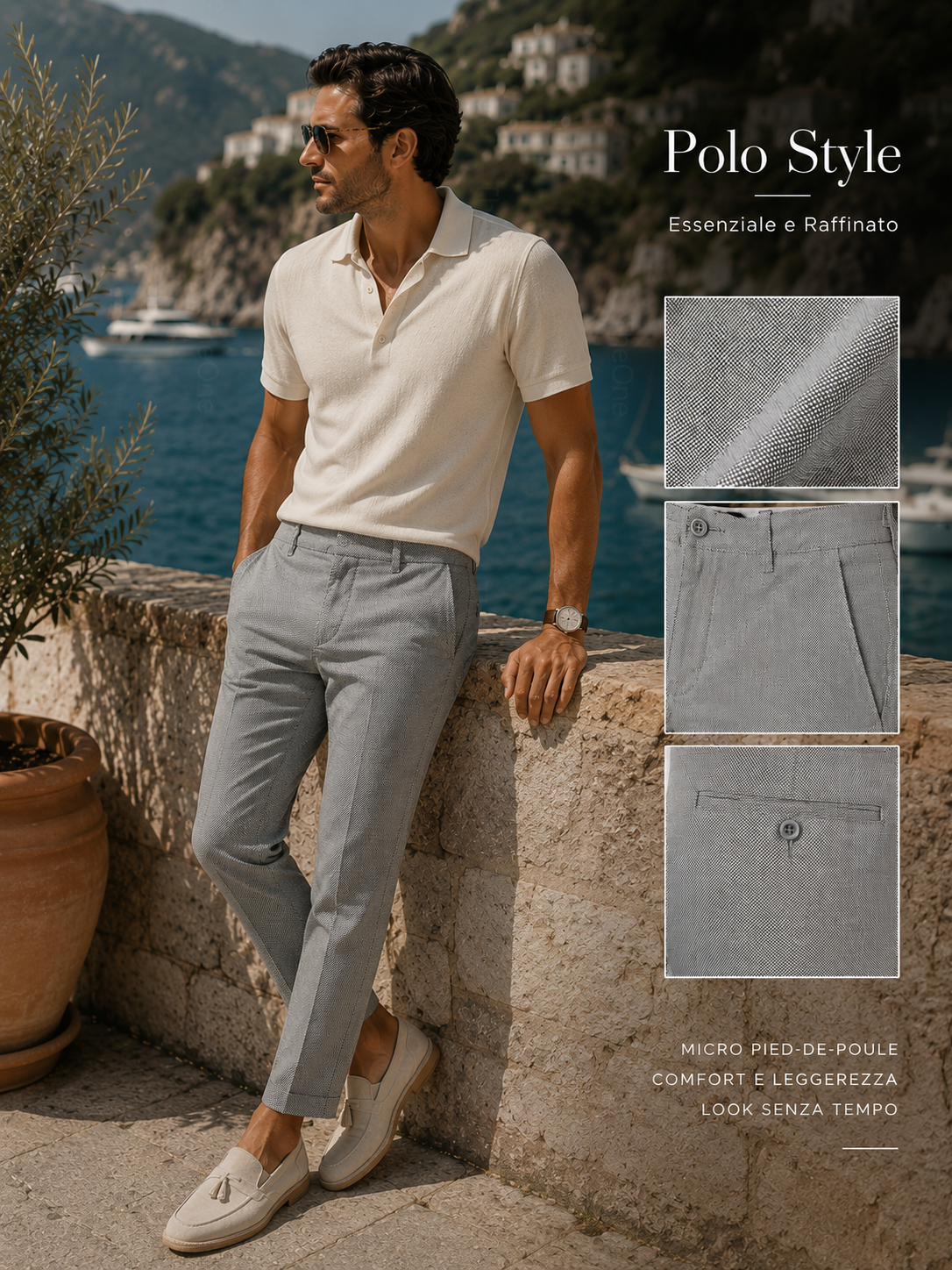 Pantaloni Chino Uomo Eleganti Casual Slim Fit