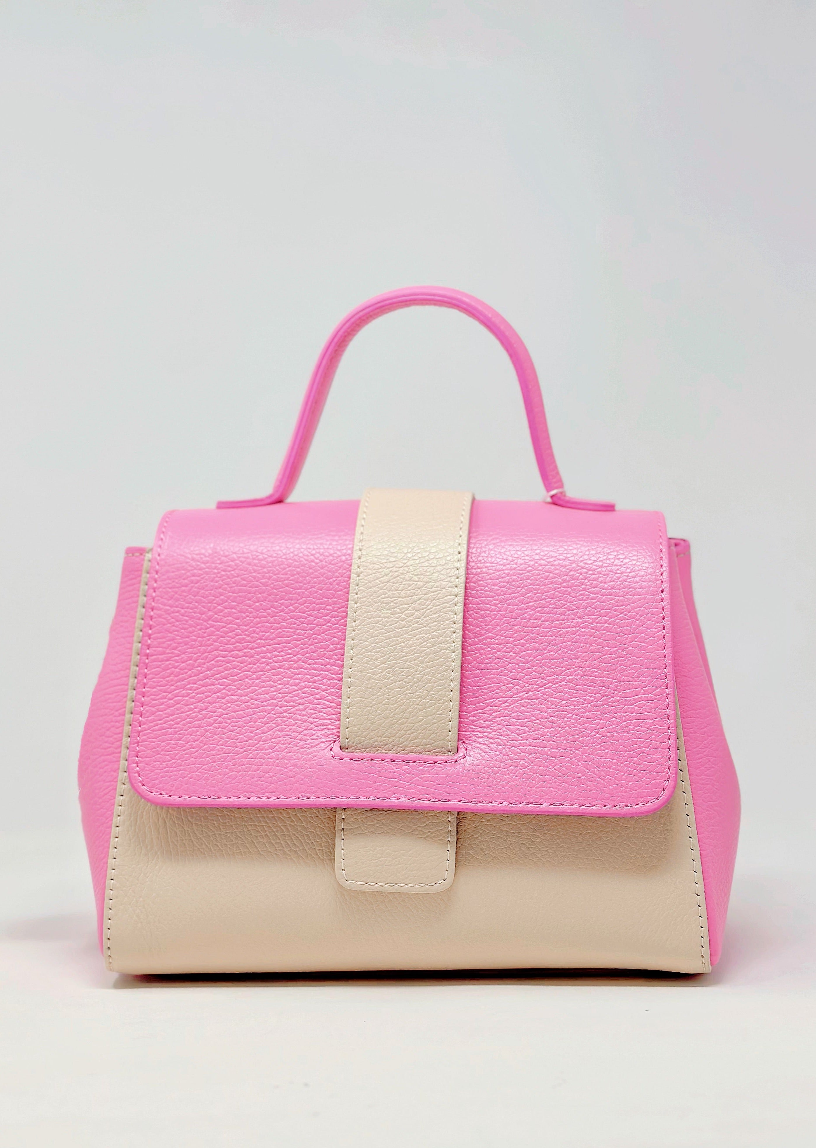 Borsa in Pelle 119200 rosa 100%Vera Pelle Made in italy