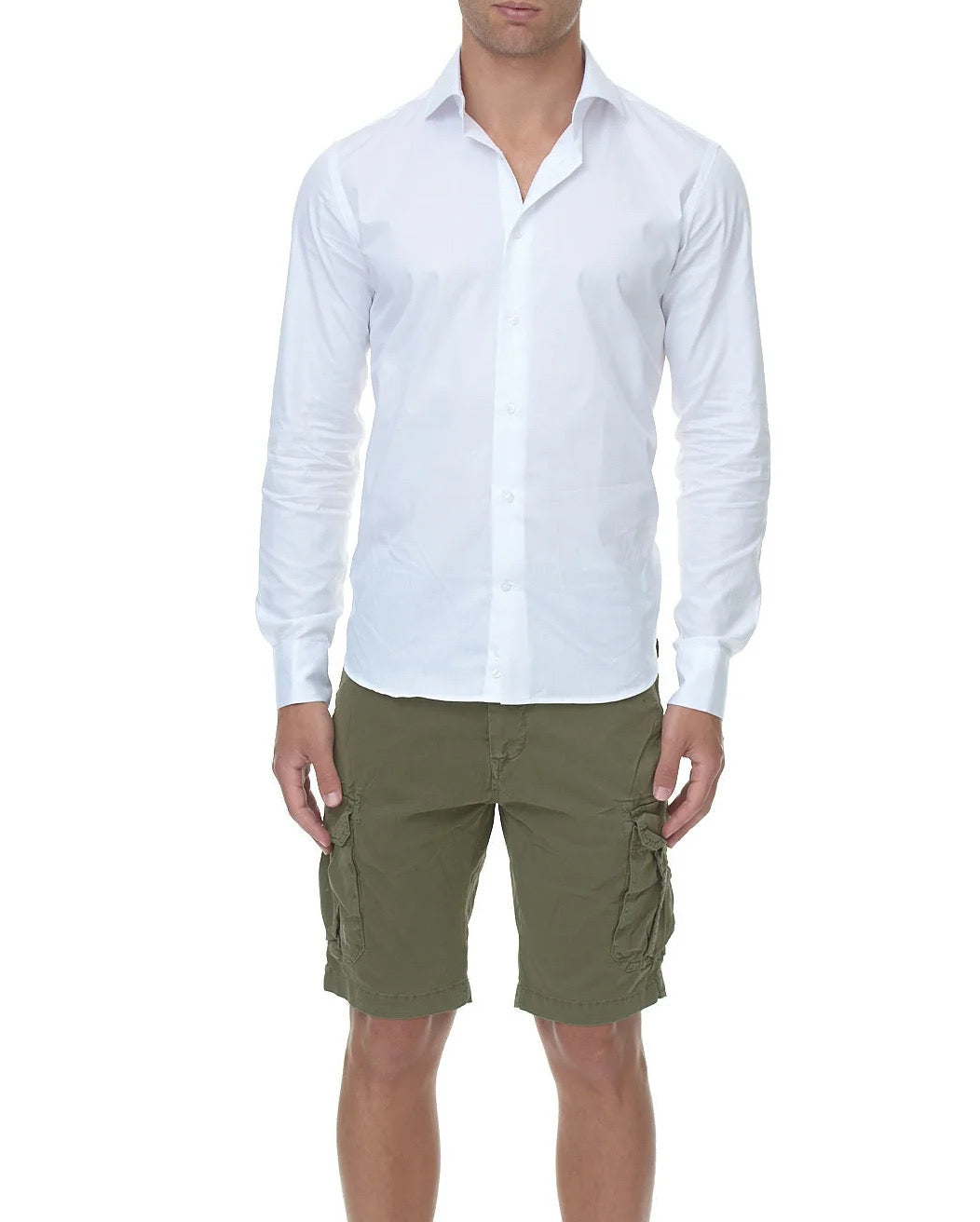 Shorts con tasche cargo verdi