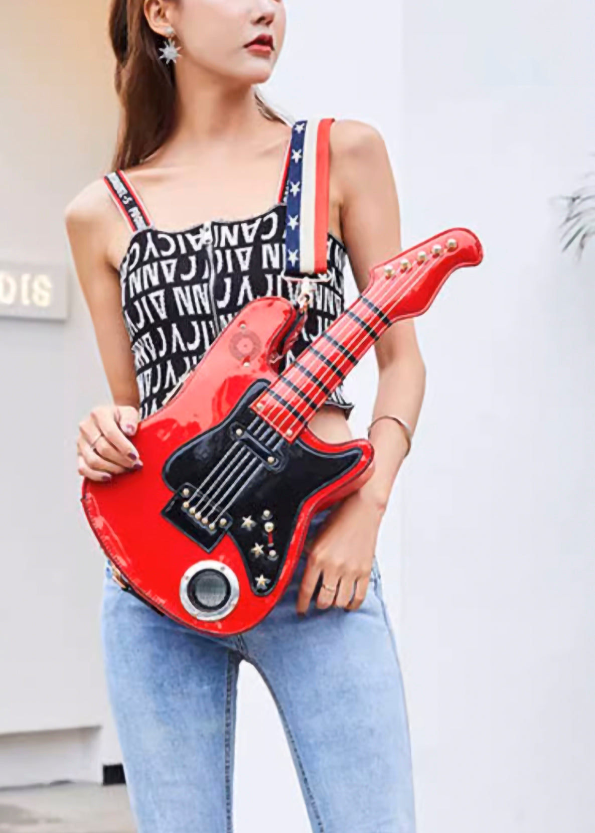 Borsa Guitar Shana con casse funzionanti ROSSO&NERO