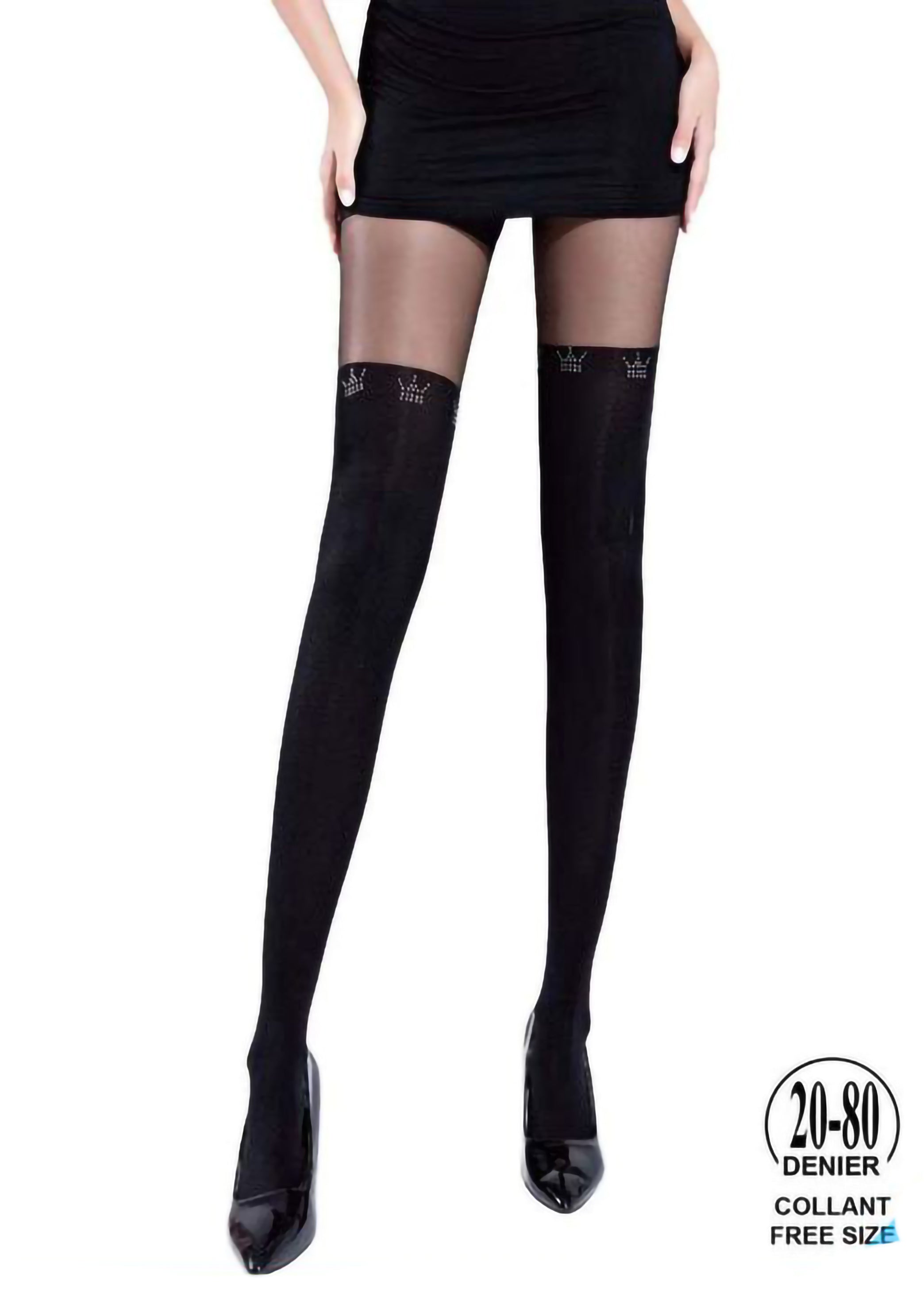 Collant a stampa corona