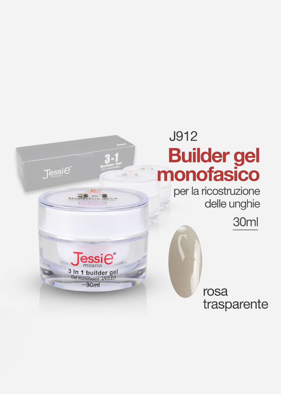 Gel costruttore - monofasico Rosa Trasparente