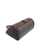 Borsa a Mano in Vera Pelle e Camoscio, Tracolla Removibile, Made in Italy – art. 112752 vista laterale
